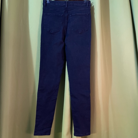 Black skinny jeans with leopard print stripe down the sides - Picture 2 of 4